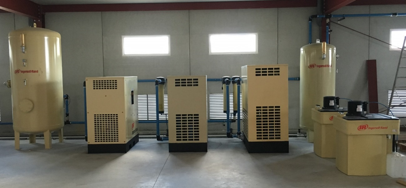 Compressed air network installation